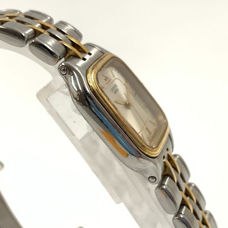  SEIKO セイコー CREDOR クレドール 18KT BEZEL ベゼル クォーツ 腕時計 4J81-5A00 シルバー x ゴールド