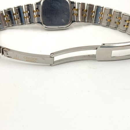  SEIKO セイコー CREDOR クレドール 18KT BEZEL ベゼル クォーツ 腕時計 4J81-5A00 シルバー x ゴールド