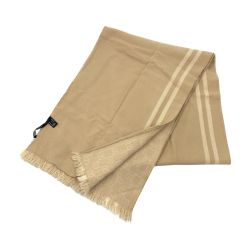 〇〇 GUCCI グッチ GGジャガード ウールマフラー ベージュ Bランク