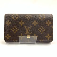  LOUIS VUITTON ルイヴィトン モノグラム ポルト モネ ビエ トレゾール 二つ折り財布 M61730 ブラウン Cランク