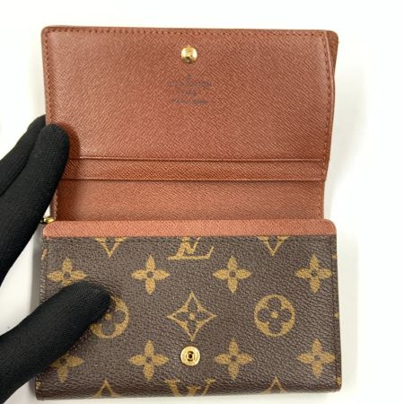  LOUIS VUITTON ルイヴィトン モノグラム ポルト モネ ビエ トレゾール 二つ折り財布 M61730 ブラウン