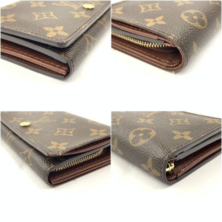  LOUIS VUITTON ルイヴィトン モノグラム ポルト モネ ビエ トレゾール 二つ折り財布 M61730 ブラウン