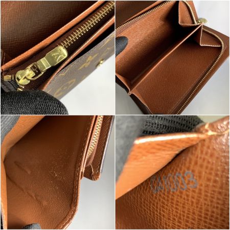  LOUIS VUITTON ルイヴィトン モノグラム ポルト モネ ビエ トレゾール 二つ折り財布 M61730 ブラウン