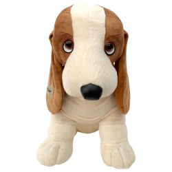 〇〇 HUSH PUPPIES ハッシュパピー AURORA オーロラ ぬいぐるみ 約65cm ブラウン x ベージュ Bランク