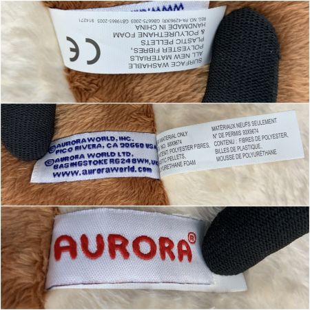  HUSH PUPPIES ハッシュパピー AURORA オーロラ ぬいぐるみ 約65cm ブラウン x ベージュ