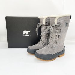 〇〇 SOREL ソレル スノーブーツ レディース  TIVOLI IV TALL WP SIZE 24.5cm NL3426 グレー Aランク