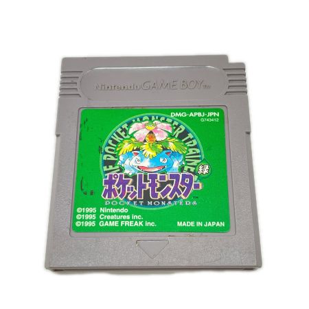  Nintendo ニンテンドウ ゲームボーイ ソフト GB ポケットモンスター 緑