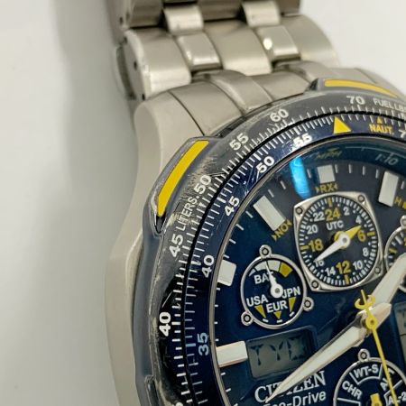  CITIZEN シチズン プロマスター SKYエコドライブ ブルーエンジェルスモデル ソーラー 電波 腕時計 PMV65-2261 ブルー x シルバー