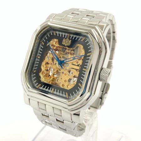  ORIENT EXPRESS  オリエント エクスプレス スケルトン 文字盤 自動巻き 腕時計  OA-8018 シルバー x ゴールド