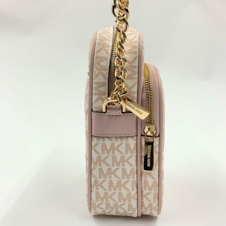  MICHAEL KORS マイケルコース チェーン クロスボディ ミディアム  MKシグネチャー ショルダーバッグ ピンク