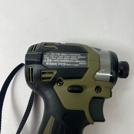  MAKITA マキタ 充電式インパクトドライバ 18V 6Ah バッテリ2本 充電器 ケース付 TD173D オリーブ 未使用品