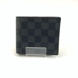 〇〇 LOUIS VUITTON ルイヴィトン ダミエ グラフィット ポルトフォイユ マルコNM 二つ折り財布 N63336 ブラック Bランク