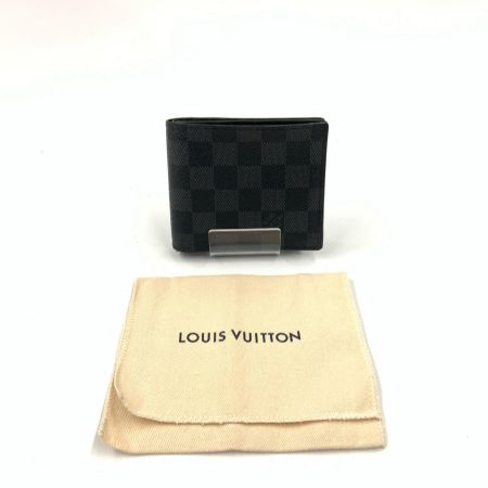  LOUIS VUITTON ルイヴィトン ダミエ グラフィット ポルトフォイユ マルコNM 二つ折り財布 N63336 ブラック