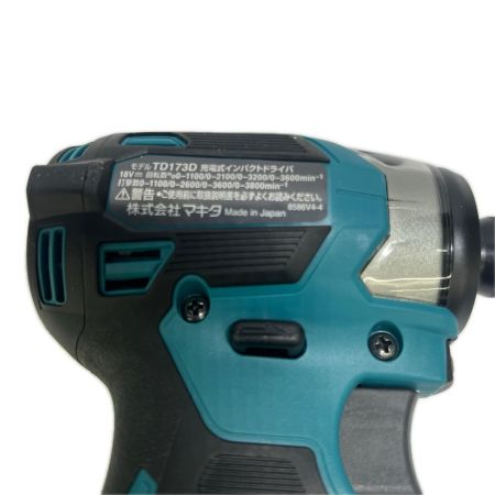  MAKITA マキタ 充電式インパクトドライバ 18V 6Ah バッテリ2本 充電器 ケース付 TD173DRGX ブルー 未使用品