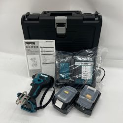 〇〇 MAKITA マキタ 充電式インパクトドライバ 18V 6Ah バッテリ2本 充電器 ケース付 TD173DRGX ブルー 未使用品 Sランク