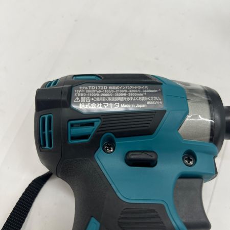  MAKITA マキタ 充電式インパクトドライバ 18V 6Ah バッテリ2本 充電器 ケース付 TD173DRGX ブルー 未使用品