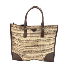  PRADA プラダ ツイード トートバッグ ハンドバッグ B11261 ブラウン Bランク