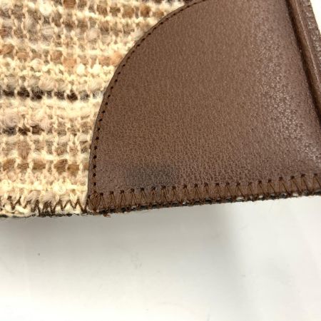  PRADA プラダ ツイード トートバッグ ハンドバッグ B11261 ブラウン