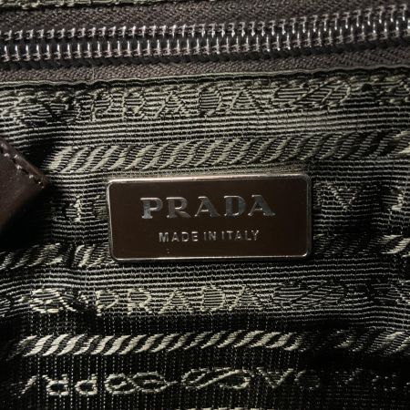  PRADA プラダ ツイード トートバッグ ハンドバッグ B11261 ブラウン