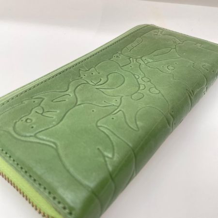 Dakota ダコタ レディース ラウンドファスナー 長財布 アニマル柄  グリーン
