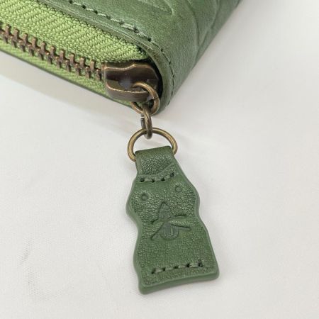 Dakota ダコタ レディース ラウンドファスナー 長財布 アニマル柄  グリーン