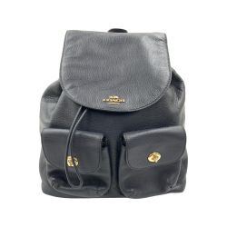 〇〇 COACH コーチ ビリー ペブルドレザー リュック デイパック F29008 ネイビー Bランク