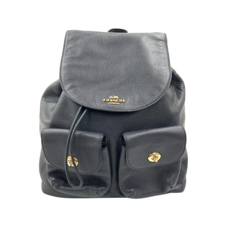  COACH コーチ ビリー ペブルドレザー リュック デイパック F29008 ネイビー