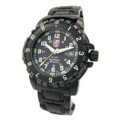 〇〇 LUMINOX ルミノックス Nighthawk ナイトホーク 6400 シリーズ 200 meters クォーツ腕時計  F-117 ブラック Bランク