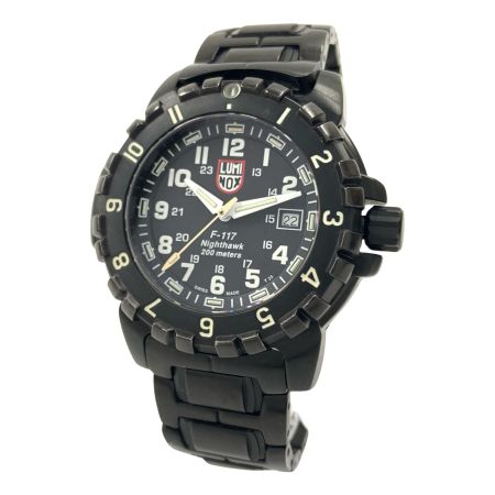  LUMINOX ルミノックス Nighthawk ナイトホーク 6400 シリーズ 200 meters クォーツ腕時計  F-117 ブラック