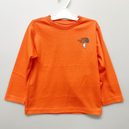  THE NORTH FACE ザノースフェイス キッズ 長袖Tシャツ 知床トコさん 100cm NTJ82332ST オレンジ
