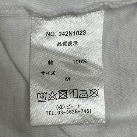  NORTON メンズ 半袖Tシャツ ネイティブカラー刺繍 フェザー柄 SIZE M ホワイト