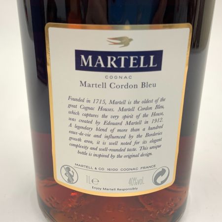 MARTELL マーテル CORDON BLEU EXTRA OLD コルドンブルー エクストラオールド 1000ml 40% コニャック 未開栓
