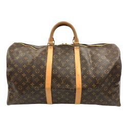〇〇 LOUIS VUITTON ルイヴィトン モノグラム キーポル55 ボストンバッグ M41424 ブラウン Bランク