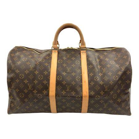  LOUIS VUITTON ルイヴィトン モノグラム キーポル55 ボストンバッグ M41424 ブラウン
