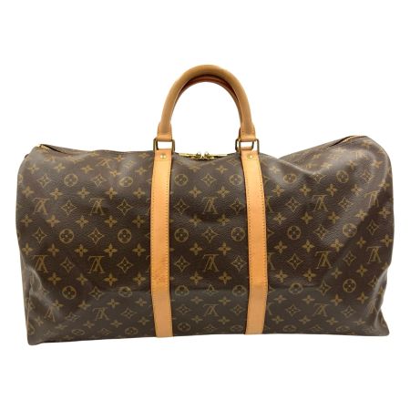  LOUIS VUITTON ルイヴィトン モノグラム キーポル55 ボストンバッグ M41424 ブラウン