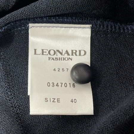 LEONARD レオナール レディース ロングカーディガン SIZE 40  ネイビー