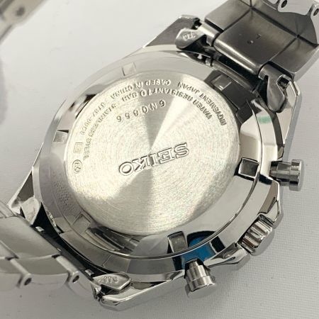  SEIKO セイコー スピリット クロノグラフ メンズ クォーツ 腕時計 KSN8T6C シルバー  x レッド