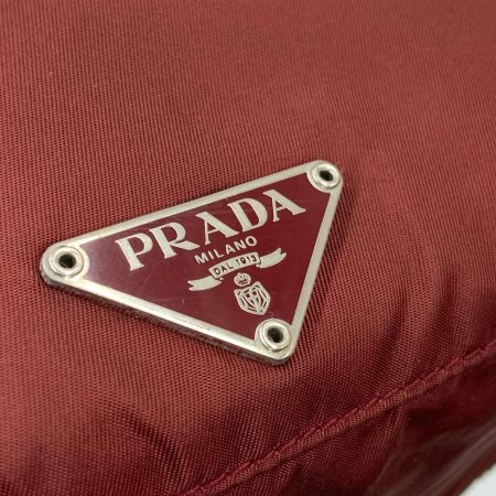  PRADA プラダ トライアングルロゴ ナイロン ショルダー バッグ ブラウン