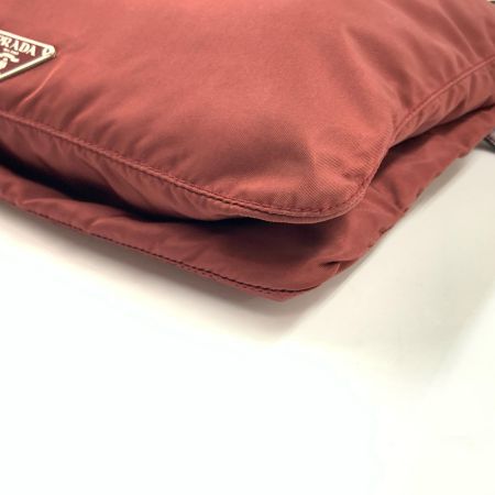  PRADA プラダ トライアングルロゴ ナイロン ショルダー バッグ ブラウン