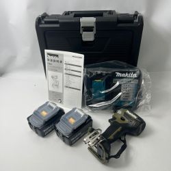 〇〇 MAKITA マキタ 充電式インパクトドライバ 18V 6Ah バッテリ2本 充電器 ケース付 TD173DRGO 未使用品 Sランク