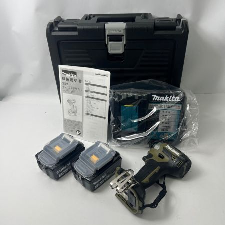  MAKITA マキタ 充電式インパクトドライバ 18V 6Ah バッテリ2本 充電器 ケース付 TD173DRGO 未使用品