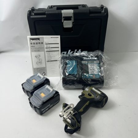  MAKITA マキタ 充電式インパクトドライバ 18V 6Ah バッテリ2本 充電器 ケース付 TD173DRGO 未使用品