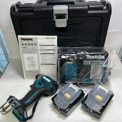 〇〇 MAKITA マキタ 充電式インパクトドライバ 18V 6Ah バッテリ2本 充電器 ケース付 TD173D ブルー 未使用品 Sランク