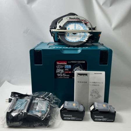  MAKITA マキタ 充電式マルノコ 18V 黒 刃径165mm 充電器・充電池2個・ケース付 HS631DGXSB 未使用品