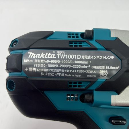  MAKITA マキタ 充電式インパクトレンチ 18V6Ah 充電器・充電池2個・ケース付 TW1001DRGX 未使用