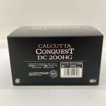  SHIMANO シマノ CALCUTTA CONQUEST 20 カルカッタコンクエストDC 200HG 04039 ベイトリール