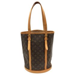 LOUIS VUITTON ルイヴィトン モノグラム バケットGM レディース ショルダーバッグ M42236 ブラウン Cランク