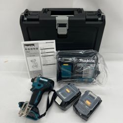 〇〇 MAKITA マキタ 充電式インパクトドライバ 18V 6Ah バッテリ2本 充電器 ケース付 TD173DRGX ブルー 未使用品 Sランク