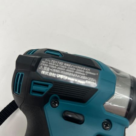  MAKITA マキタ 充電式インパクトドライバ 18V 6Ah バッテリ2本 充電器 ケース付 TD173DRGX ブルー 未使用品