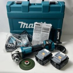 〇〇 MAKITA マキタ グラインダー 18V 100mm 充電器・充電池2個・ケース付 GA418D ブルー 未使用 Sランク